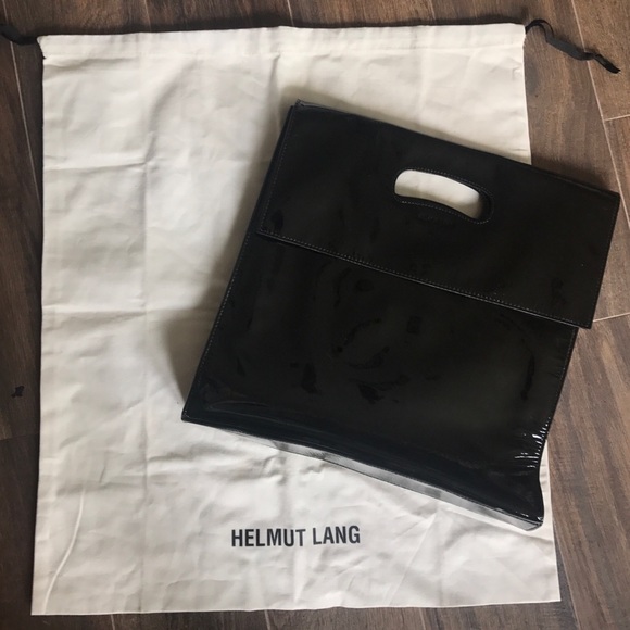 Helmut Lang Handbags - NWT Helmut Lang large patent leather envelope bag